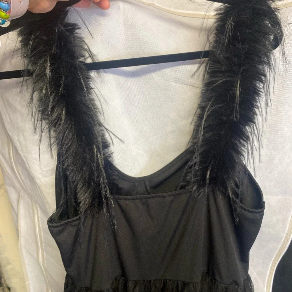 Black Ruffled Dress - Picture 2 of 7